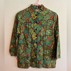 📚 Vintage 1960s Asian Inspired Jacket Size Small